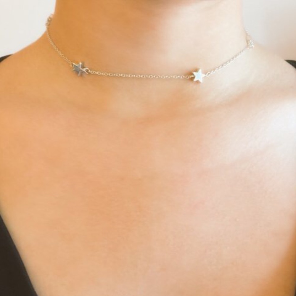 ✨ 925 Sterling Silver Star Choker ✨ - Picture 2 of 2